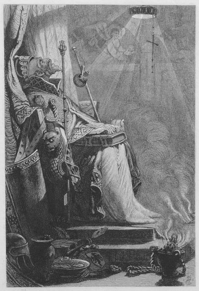 The Emperor Charlemagne in his Tomb by William Bell Scott